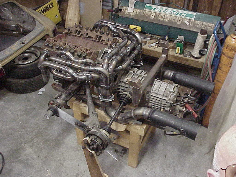 The small block Chevy engine used for fitment in Gaskins’ 912.